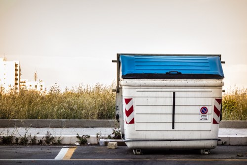 Waste collection trucks operating in North London